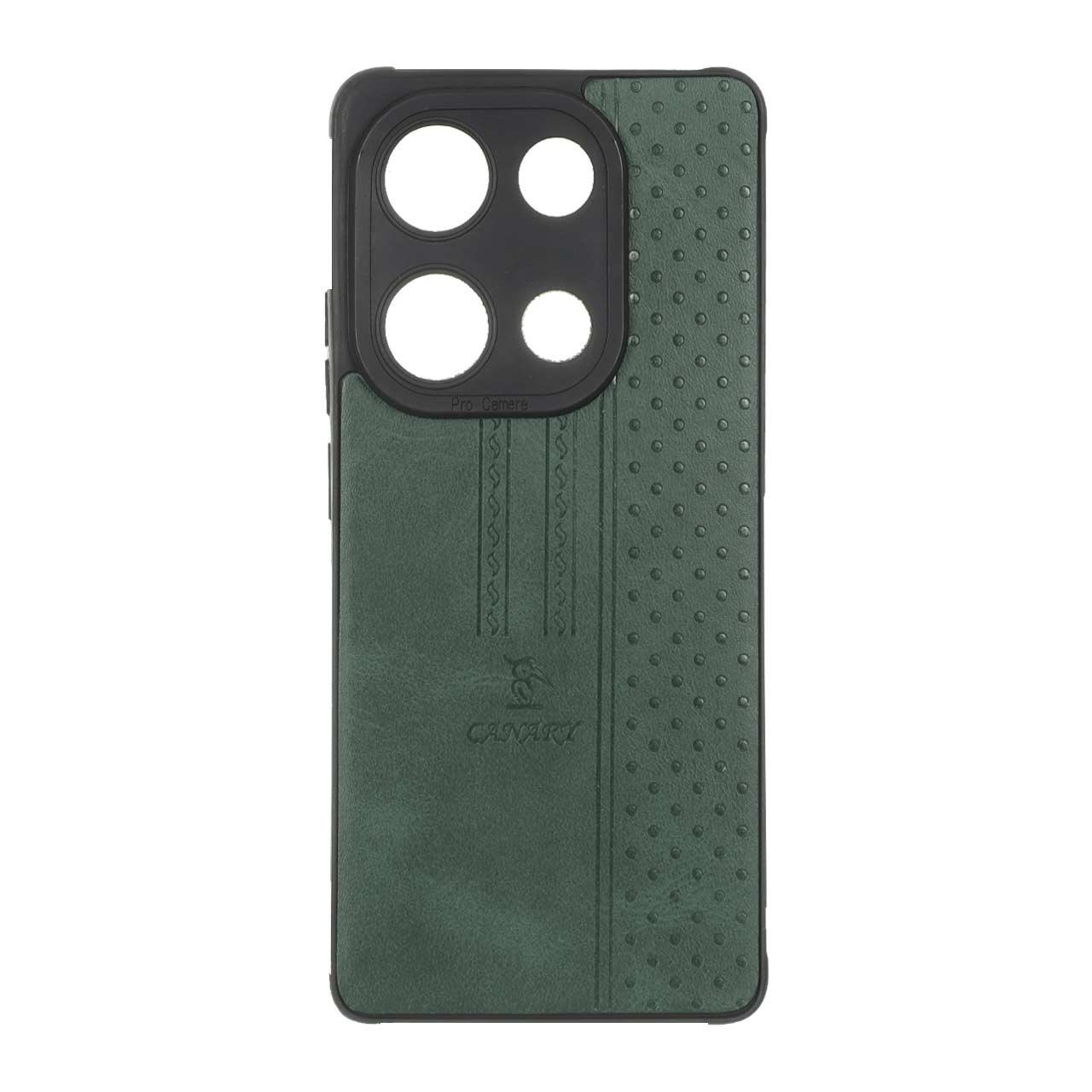 قاب طرح چرم CANARY نقطه چین مناسب برای Xiaomi Redmi Note 14S / Note 13 Pro 4G / M6 Pro 4G - سبز