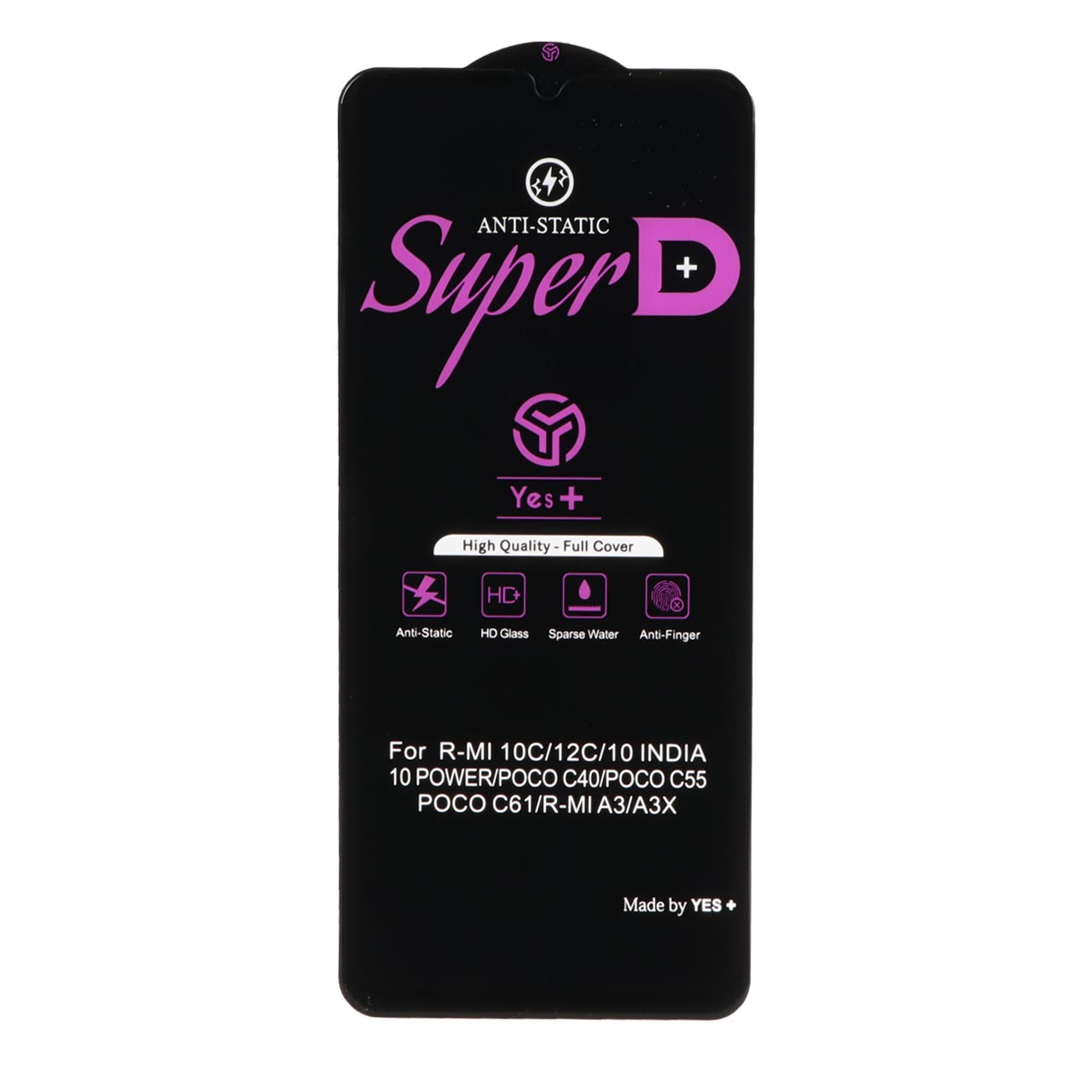 محافظ صفحه نمایش شیشه ای Super D Anti Static Yes Plus مناسب برای گوشی های شیائومی و پوکو