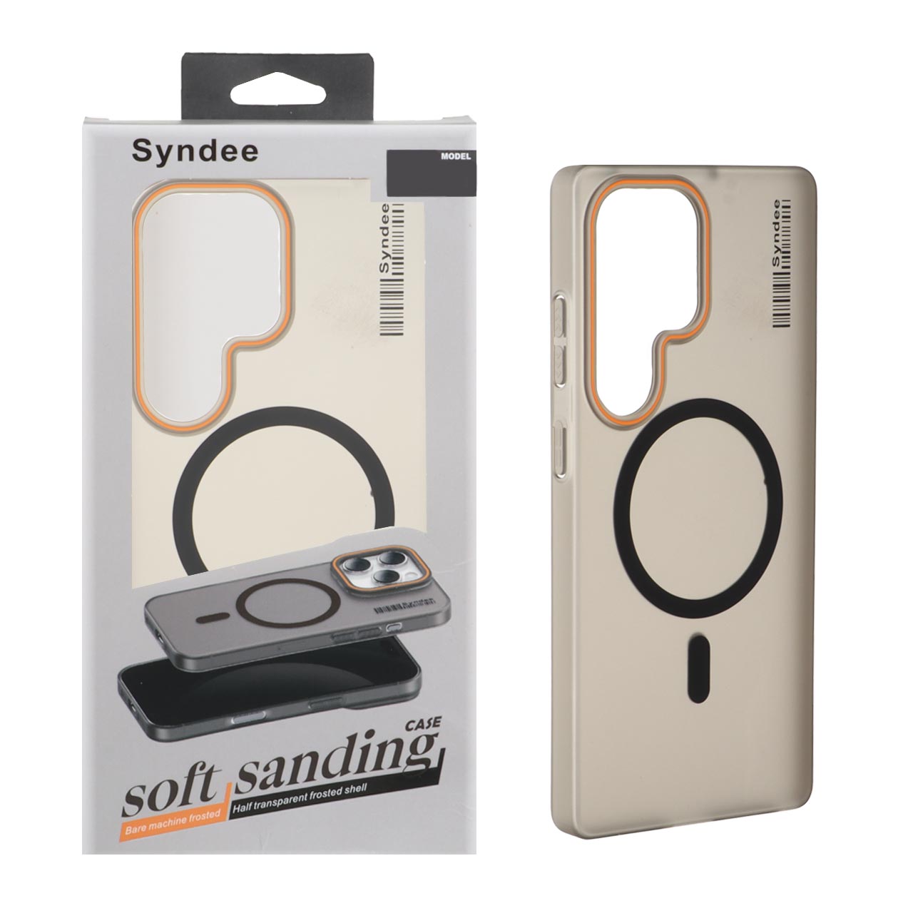 قاب اورجینال Syndee پشت مات MagSafe مدل Samsung Galaxy S25 Ultra - مشکی (پک دار )