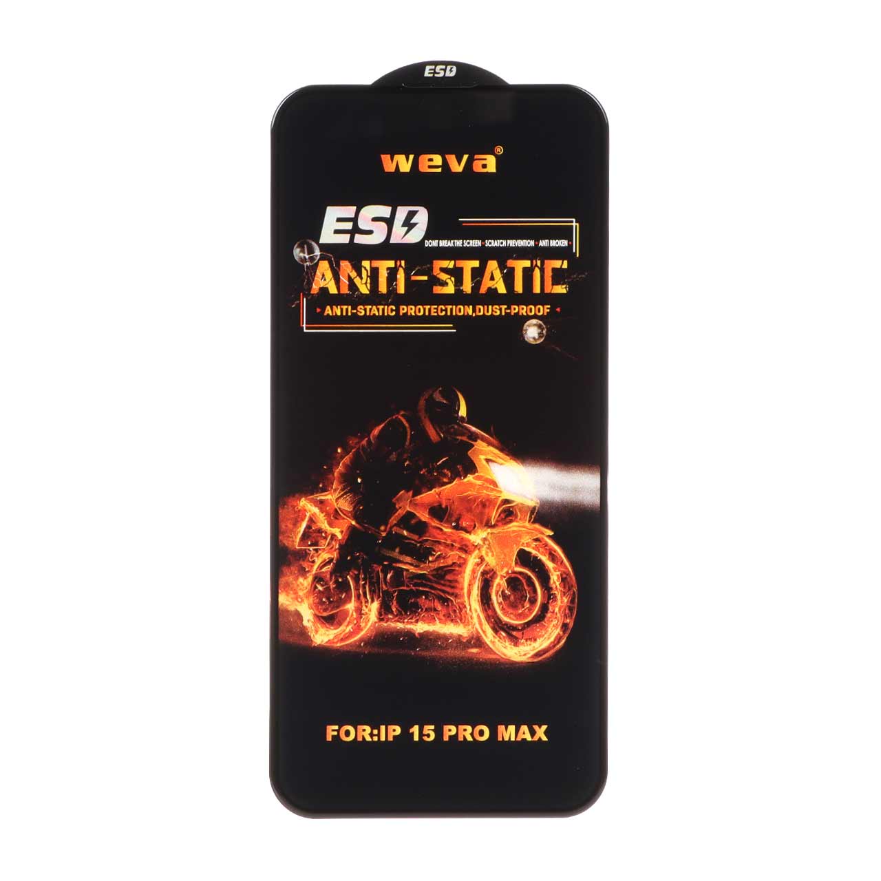 محافظ صفحه نمایش شیشه ای فول کاور ESD Anti Static ویوا مناسب برای آیفون ۱۵ پرو مکس