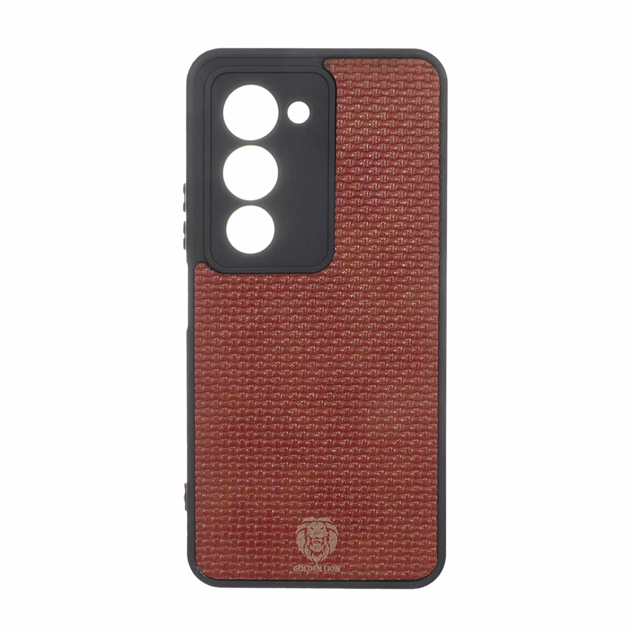قاب طرح چرم حصیری Golden lion مناسب برای شیائومی ردمی ۱۵ 4G