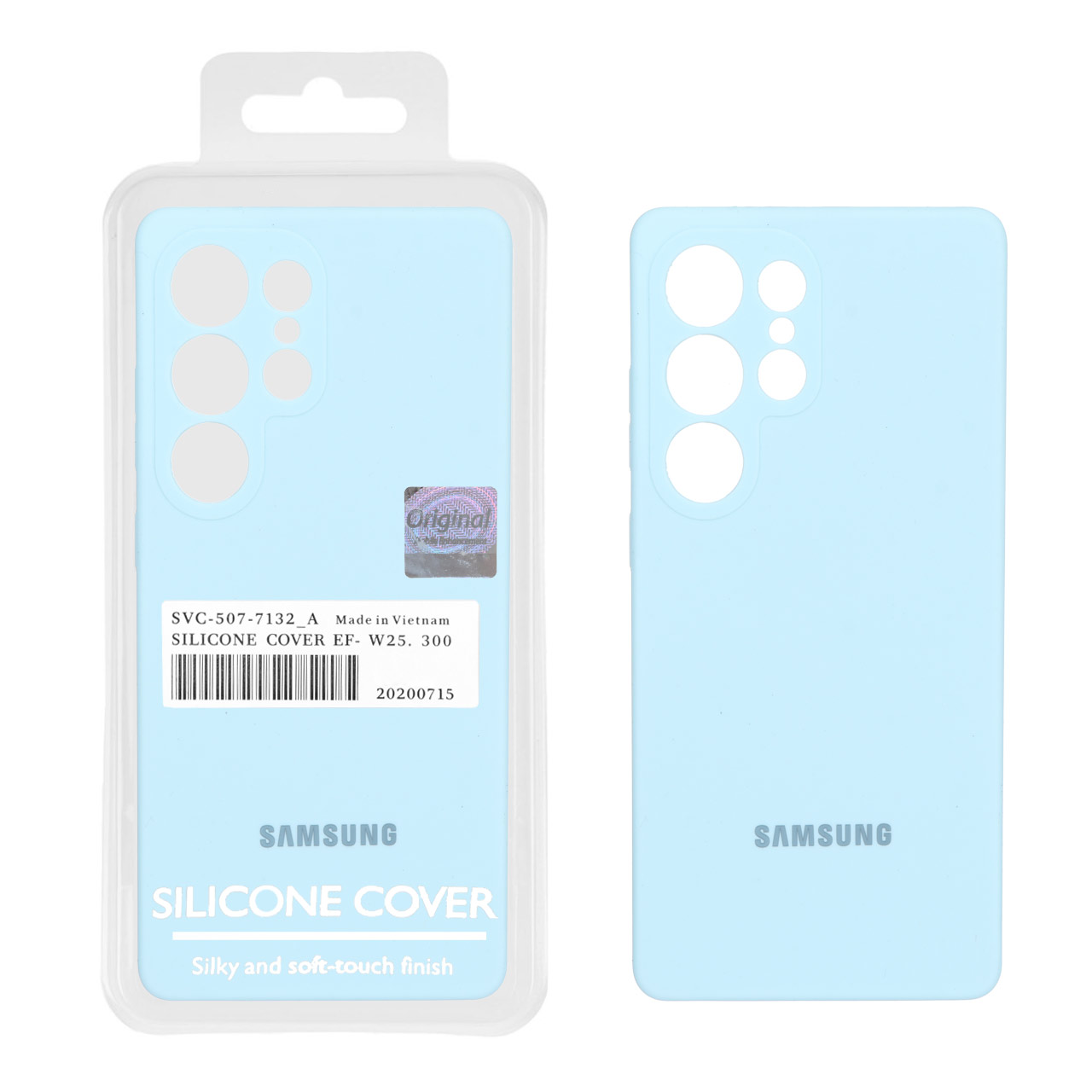 قاب سیلیکونی پاک کنی اورجینال Master Quality مدل Samsung Galaxy S25 Ultra - آبی آسمانی (پک دار)