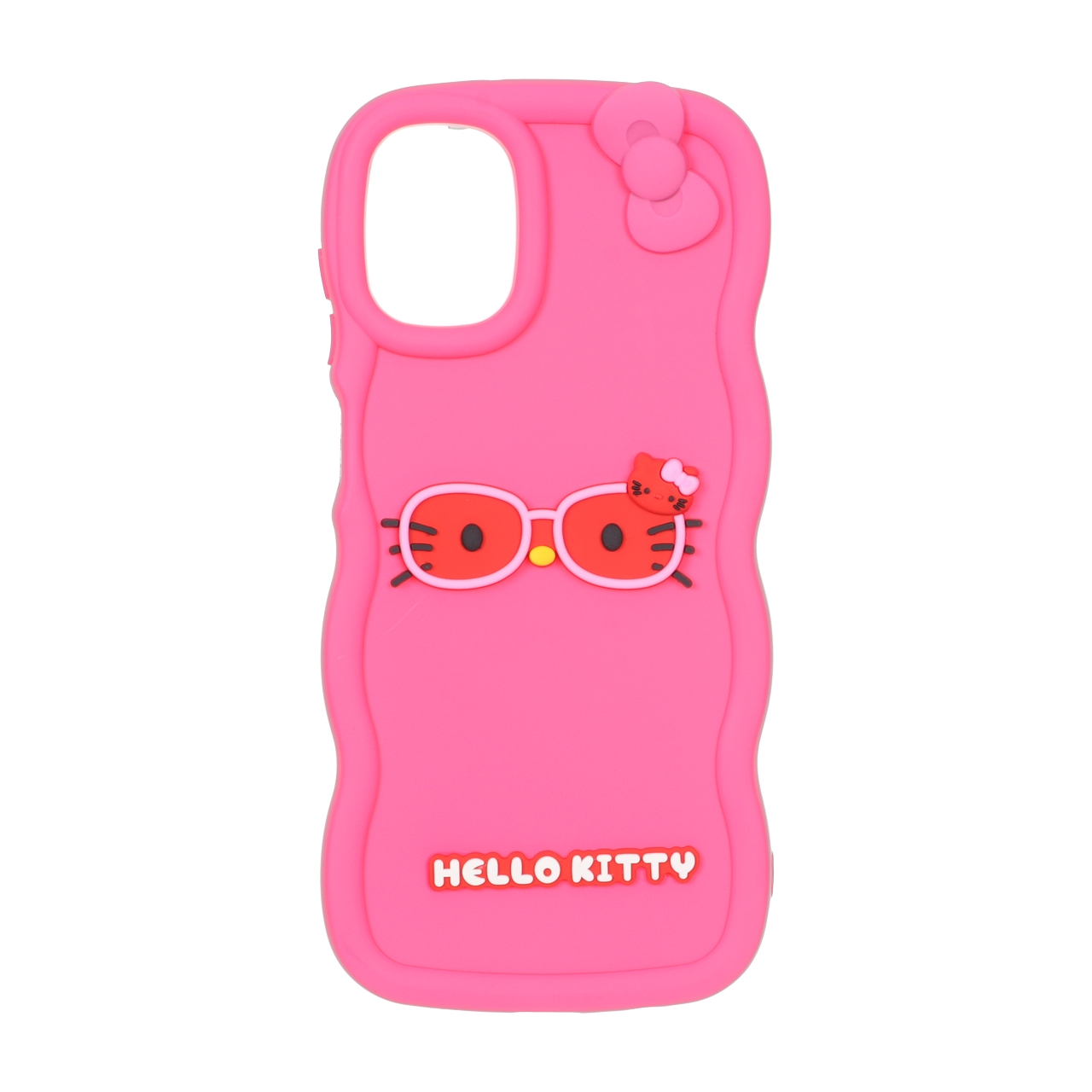 قاب طرح Hello Kitty عینکی کنگره‌ای سیلیکونی مناسب برای سامسونگ گلکسی A07