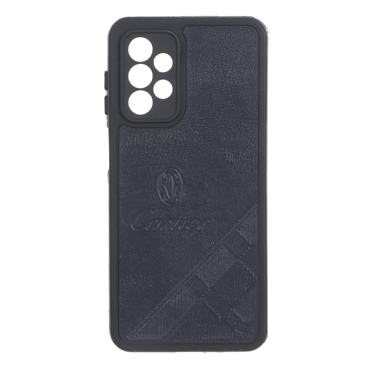 قاب طرح چرم Cartier محافظ لنزدار Samsung Galaxy A23 - سرمه ای