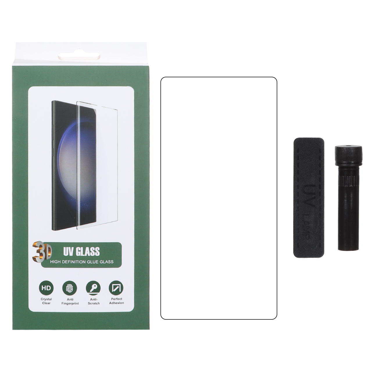 محافظ صفحه نمایش شیشه ای UV 3D Glass فول چسب مناسب برای Samsung Galaxy S23 Ultra