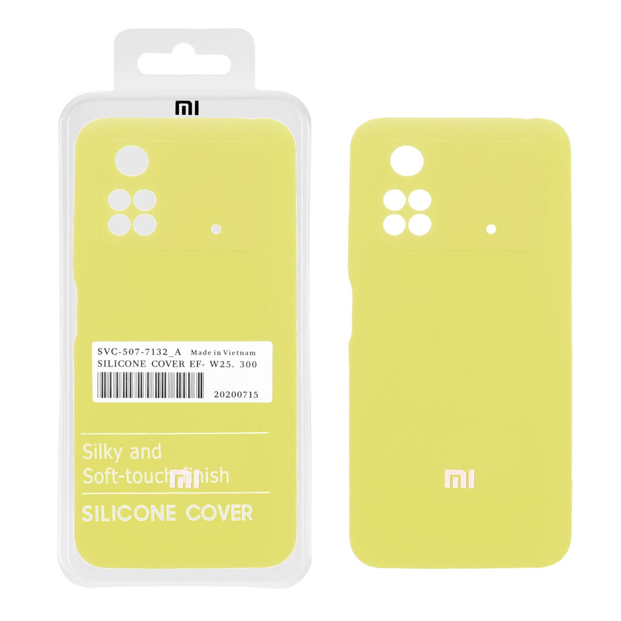 قاب سیلیکونی پاک کنی اورجینال درجه یک زرد مناسب برای شیائومی پوکو M4 پرو 4G