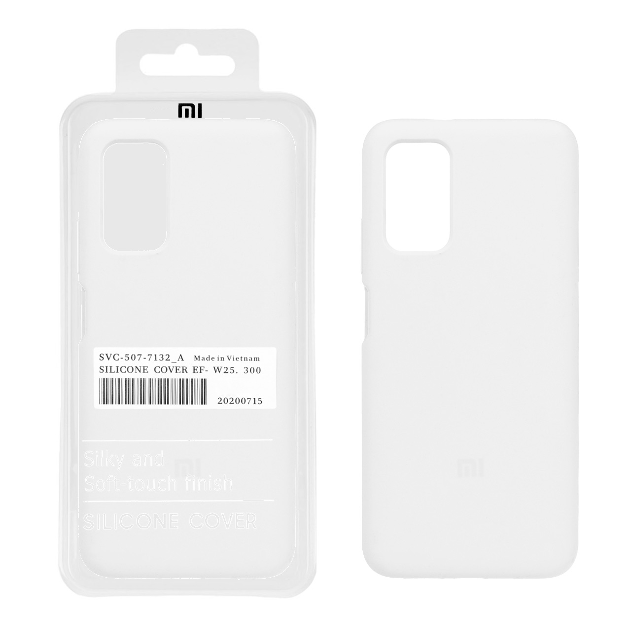 قاب سیلیکونی پاک کنی اورجینال درجه یک Xiaomi Poco M3 / Redmi 9T 4G - سفید (پک دار)