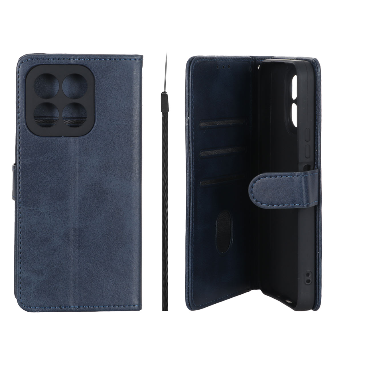 کیف مگنتی Crystal داخل مخمل مناسب برای Honor X6b سرمه‌ای