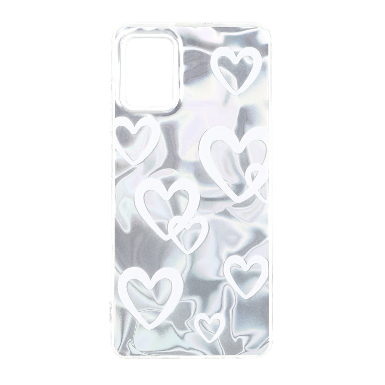قاب طرح Silver Cloud دور ژله ای طرح قلب مناسب برای سامسونگ گلکسی A51 و ام 40 اس