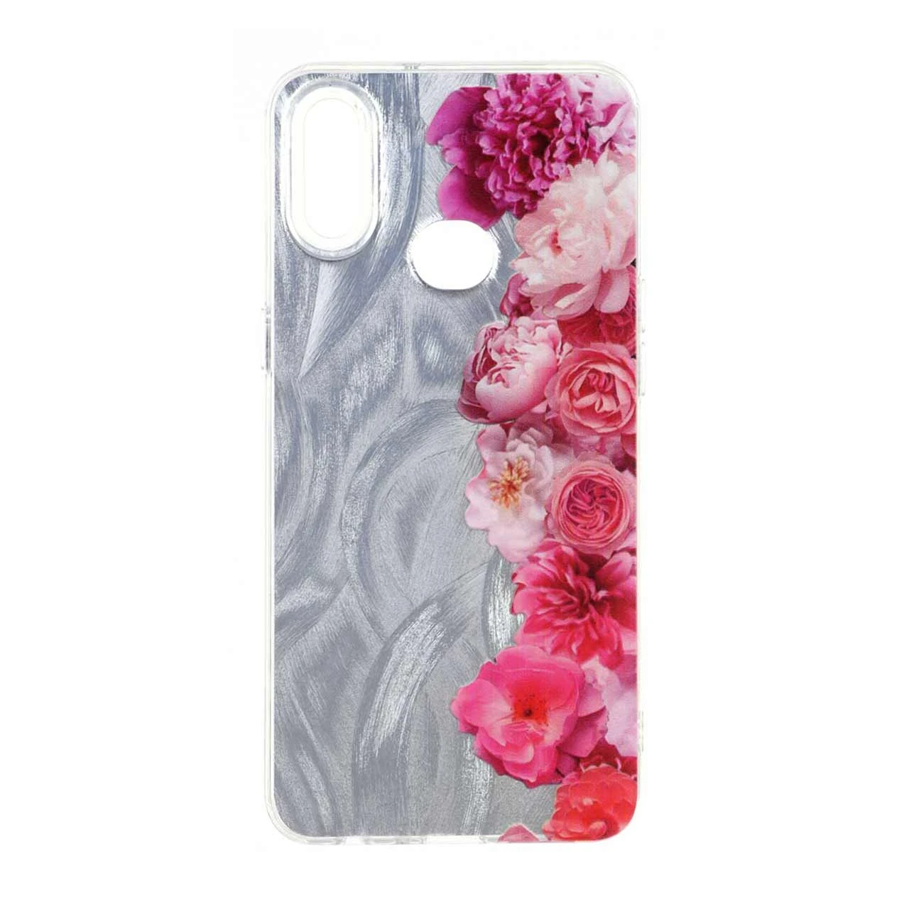 قاب طرح Flower اطلسی دور شفاف مناسب برای سامسونگ گلکسی A10s
