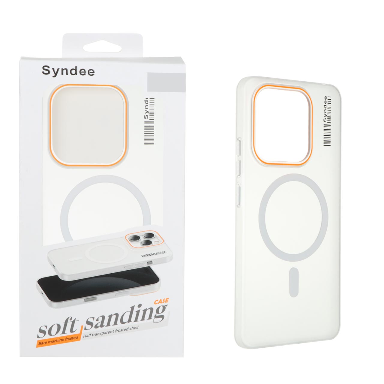 قاب مگ سیف پشت مات سفید طرح Syndee مناسب برای شیائومی ردمی نوت ۱۴ 4G