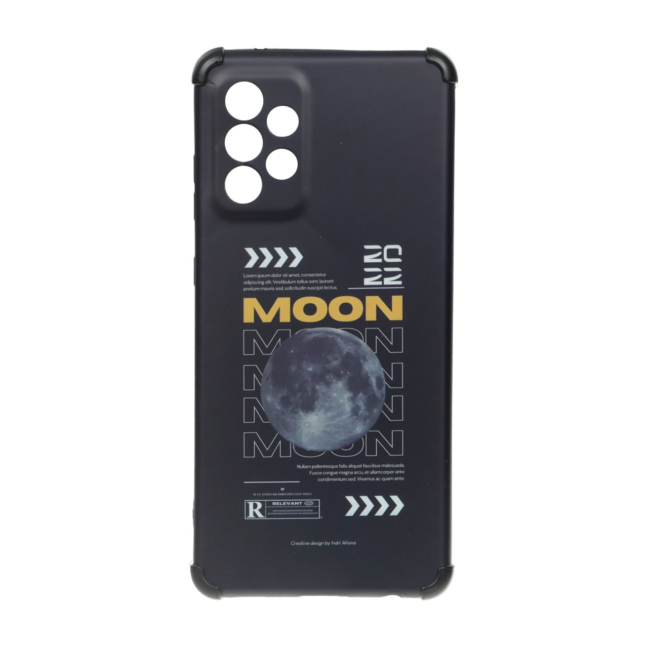 قاب طرح ماه و نوشته Moon بامپردار مناسب برای سامسونگ گلکسی A72