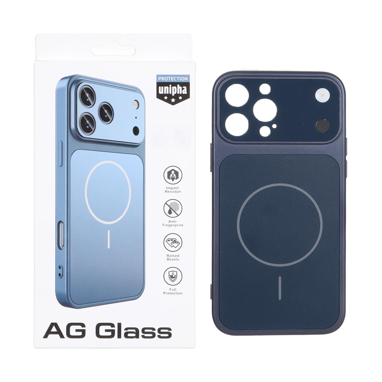 قاب AG Glass محافظ لنز برجسته براق مگ سیف مناسب برای آیفون 13 پرو مکس