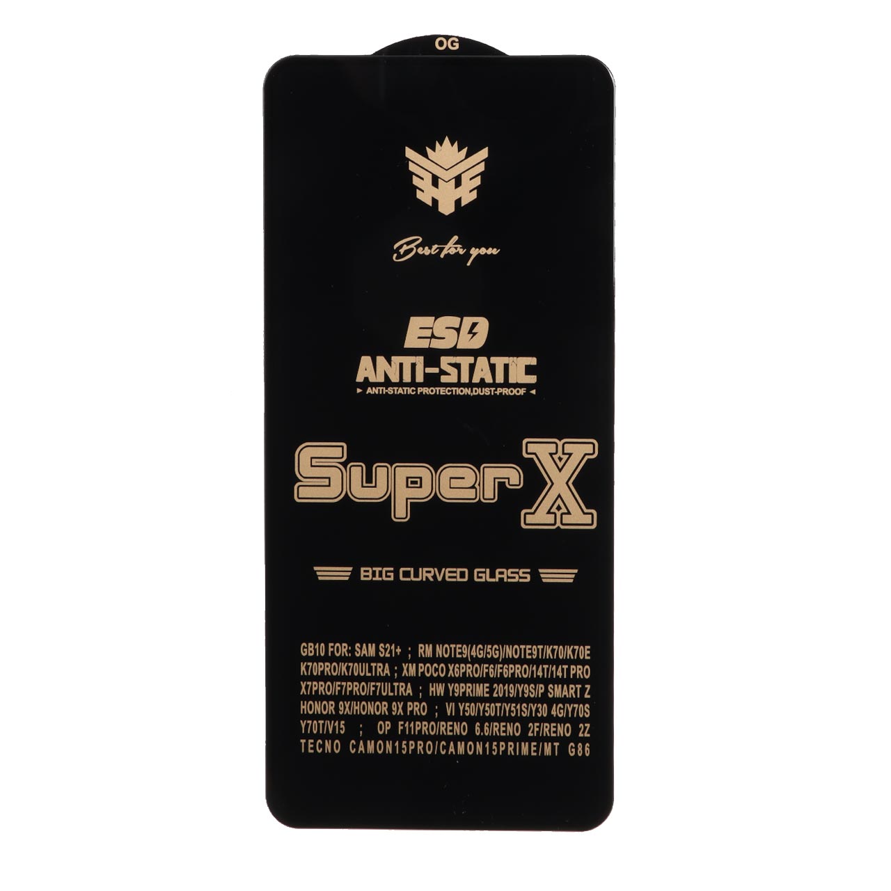 محافظ صفحه نمایش آنتی استاتیک Super X فول کاور مشکی مناسب برای شیائومی پوکو X7 پرو 5G، می 14T، ردمی نوت 13 پرو 5G و سری پوکو X6/F6