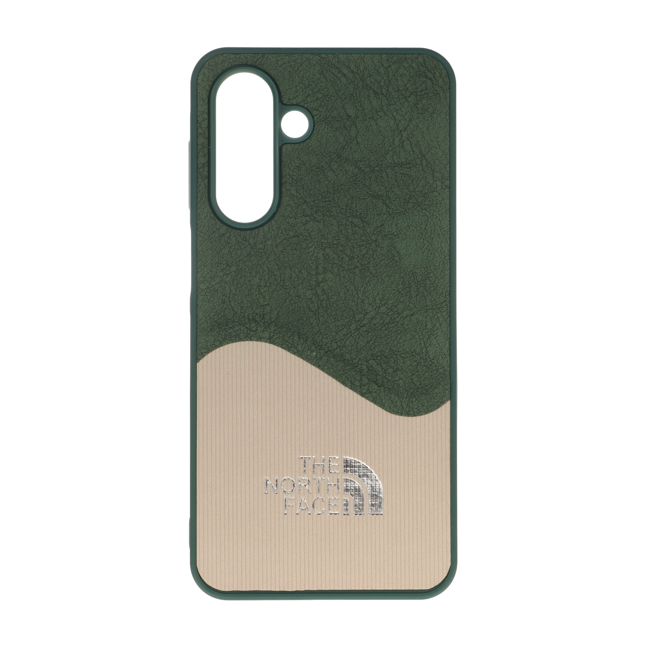قاب طرح North Face جیر دو تکه سبز و کرم مناسب برای سامسونگ گلکسی A17 / A26