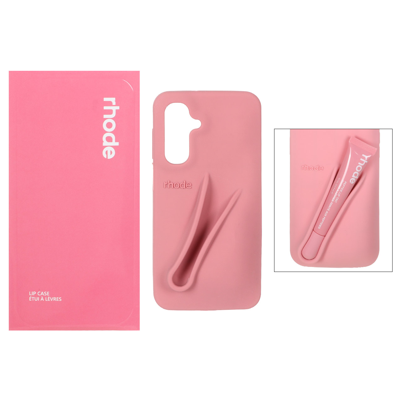 قاب سیلیکونی پاک کنی اورجینال rhode با ست لیپ گلاس Samsung Galaxy A17 / A16 / A26 - کالباسی