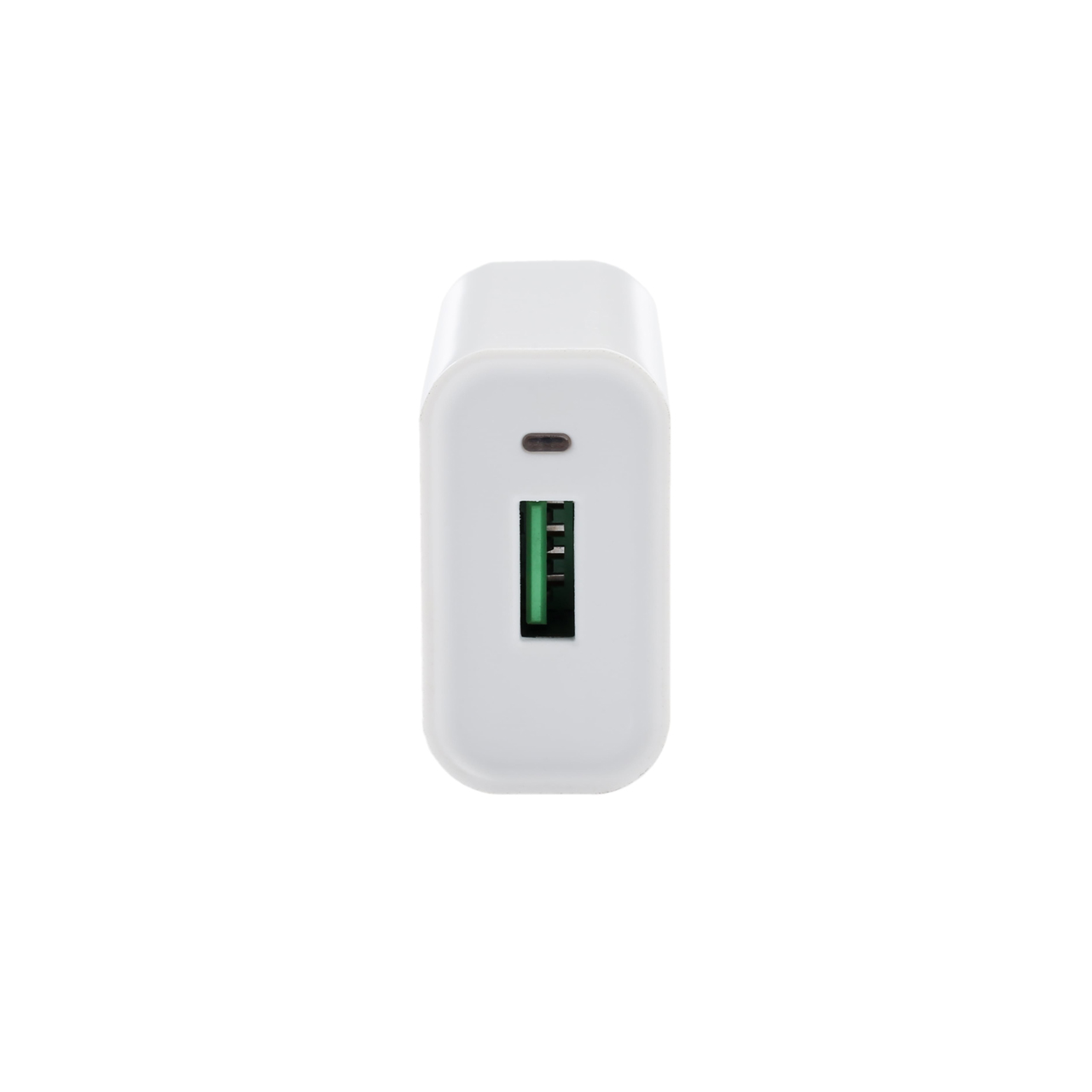 شارژر دیواری فست تک پورت NITU مدل NT-TC066F سفید سبز با کابل Type-C