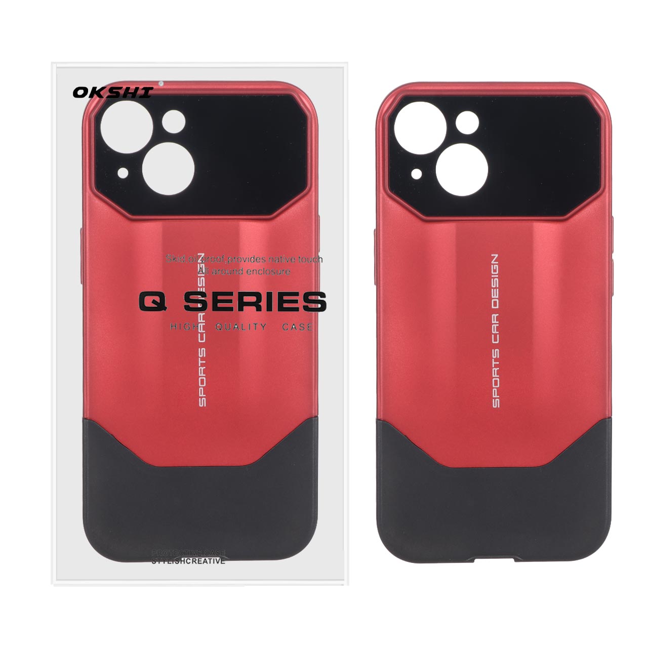 قاب اورجینال Sports Design محافظ لنزدار Apple iPhone 15 - قرمز (پک دار)