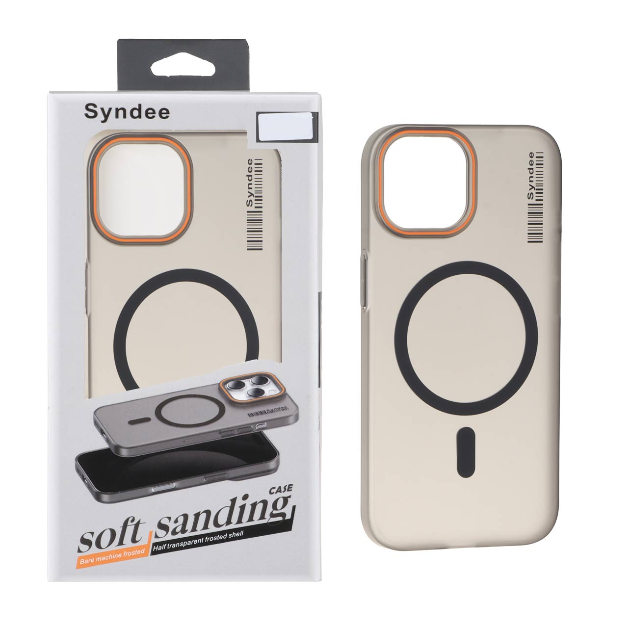 قاب اورجینال Syndee پشت مات MagSafe مدل Apple iPhone 15 / iPhone 14 / iPhone 13 - مشکی (پک دار)