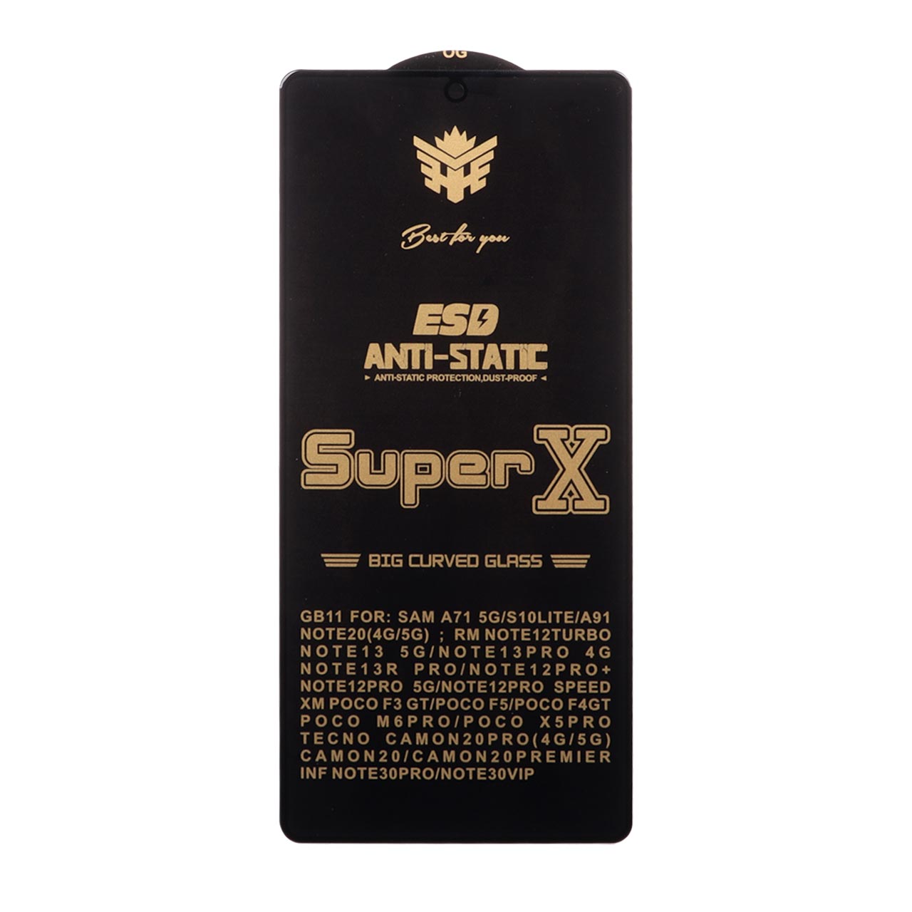 محافظ صفحه نمایش آنتی استاتیک Full Cover Super X مناسب برای شیائومی و پوکو