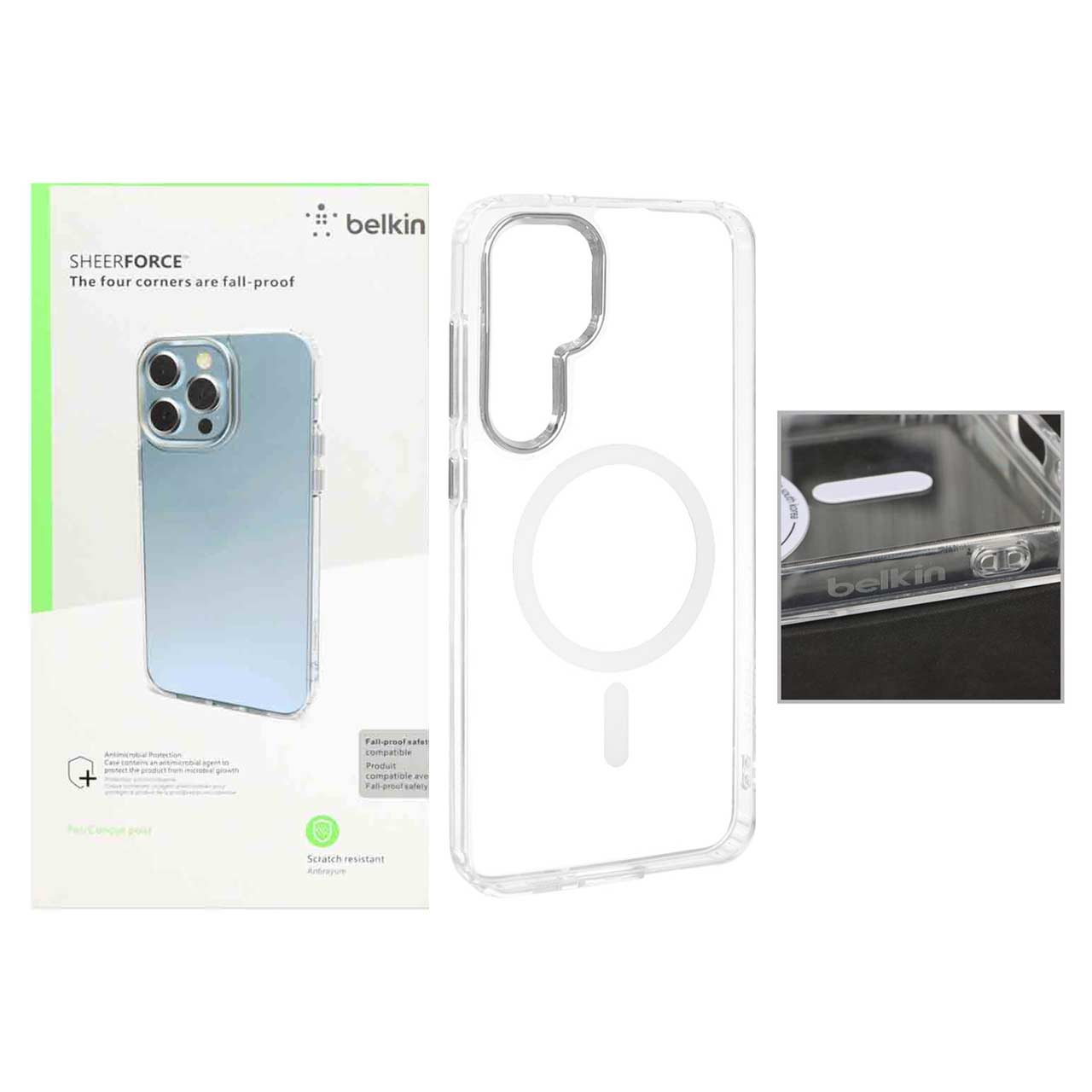 قاب شفاف مگ سیف Belkin SheerForce مناسب برای سامسونگ گلکسی S24 FE