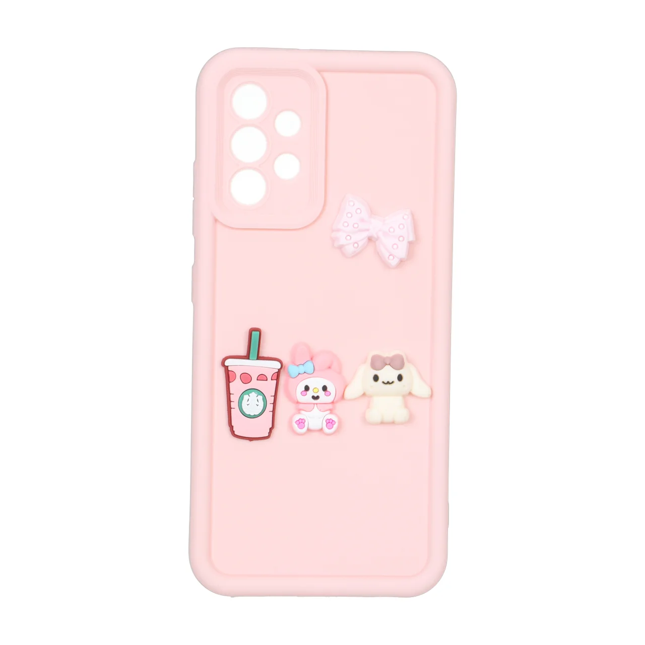 قاب Solid Case طرح عروسکی برجسته و پاپیون محافظ لنزدار مناسب برای سامسونگ گلکسی A32 4G
