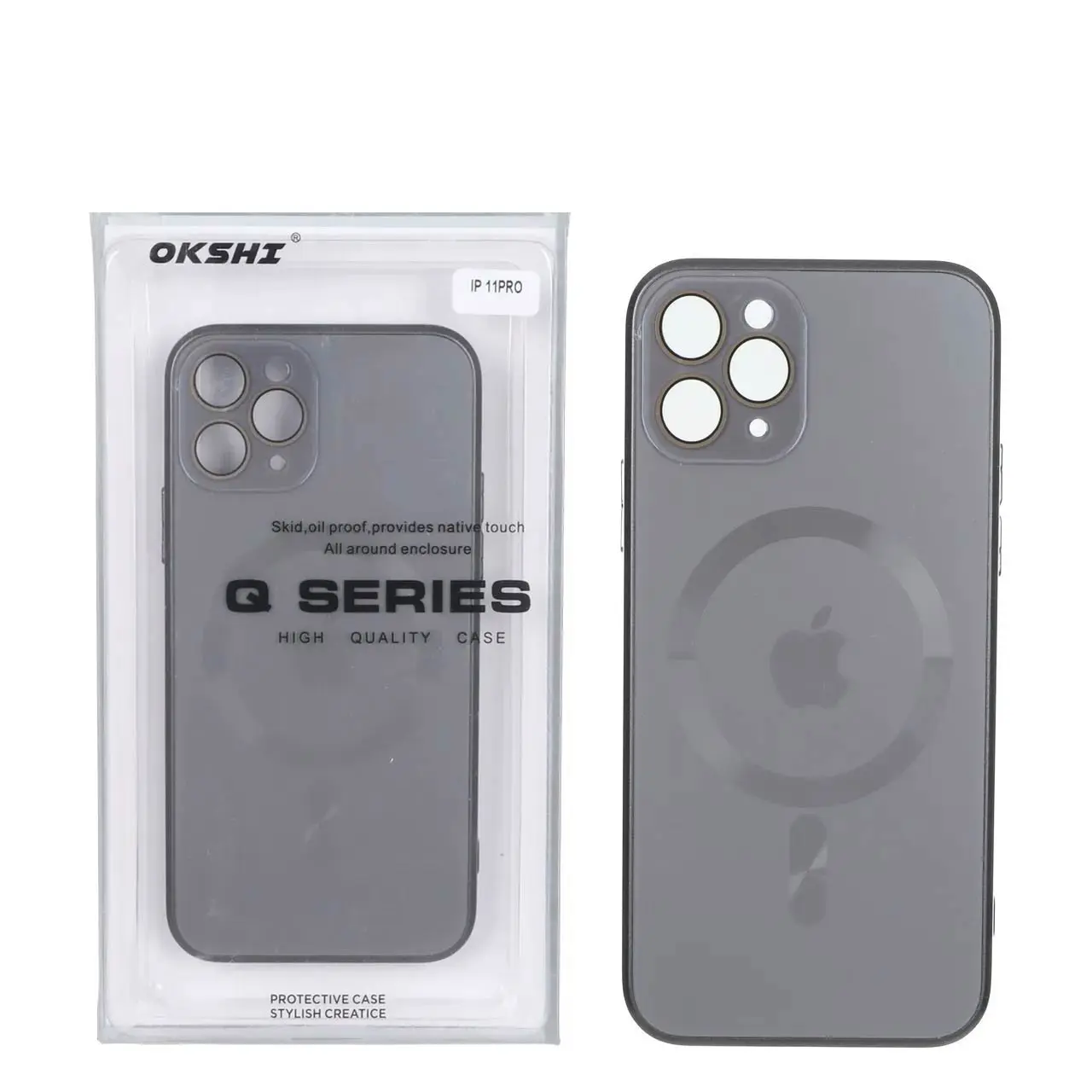 قاب طرح PVD MagSafe Qseries ضدخش لنز گلس دار مناسب برای آیفون 11 پرو
