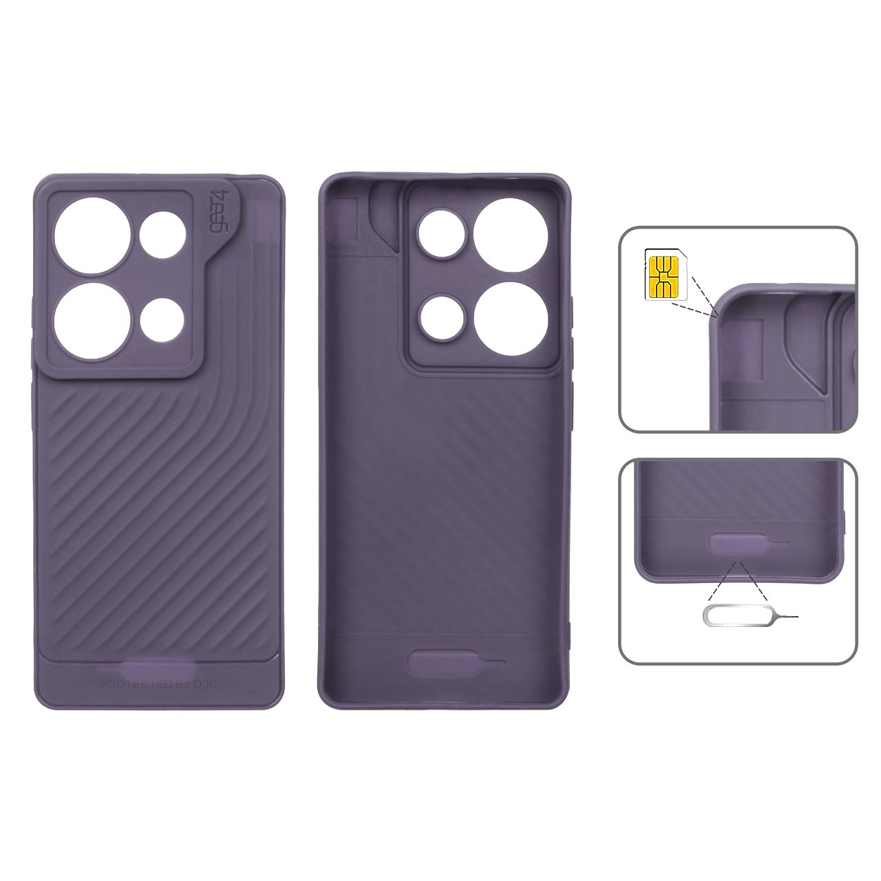 قاب طرح کبریتی Gear4 مناسب برای شیائومی ردمی نوت 14 اس / نوت 13 پرو 4G / پوکو ام 6 پرو 4G بنفش
