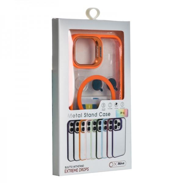 قاب آیفون استندشو اورجینال محافظ لنزدار پکدار Metal Stand Case