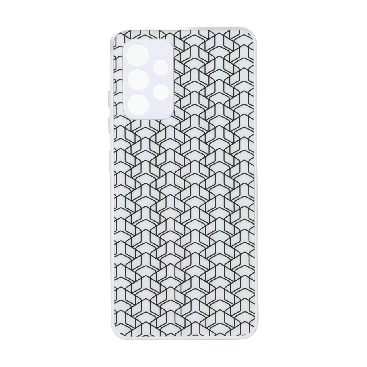 قاب طرح روبیک پشت براق محافظ لنزدار مناسب برای سامسونگ گلکسی A32 4G