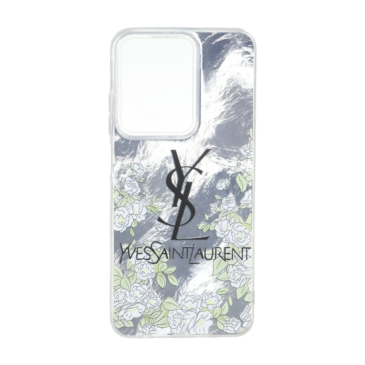 قاب طرح YSL گلدار اطلسی دور ژله ای مناسب برای شیائومی ردمی A5 و پوکو C71