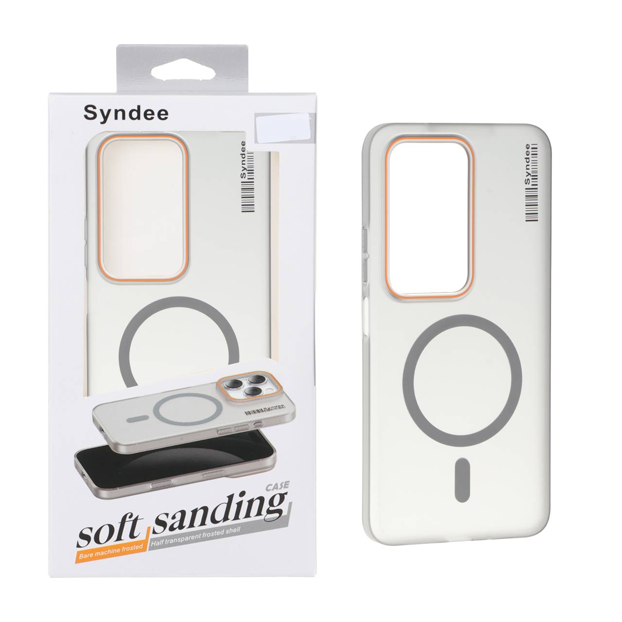 قاب اورجینال Syndee پشت مات MagSafe مدل Xiaomi Redmi 15 4G - خاکستری (پک دار)