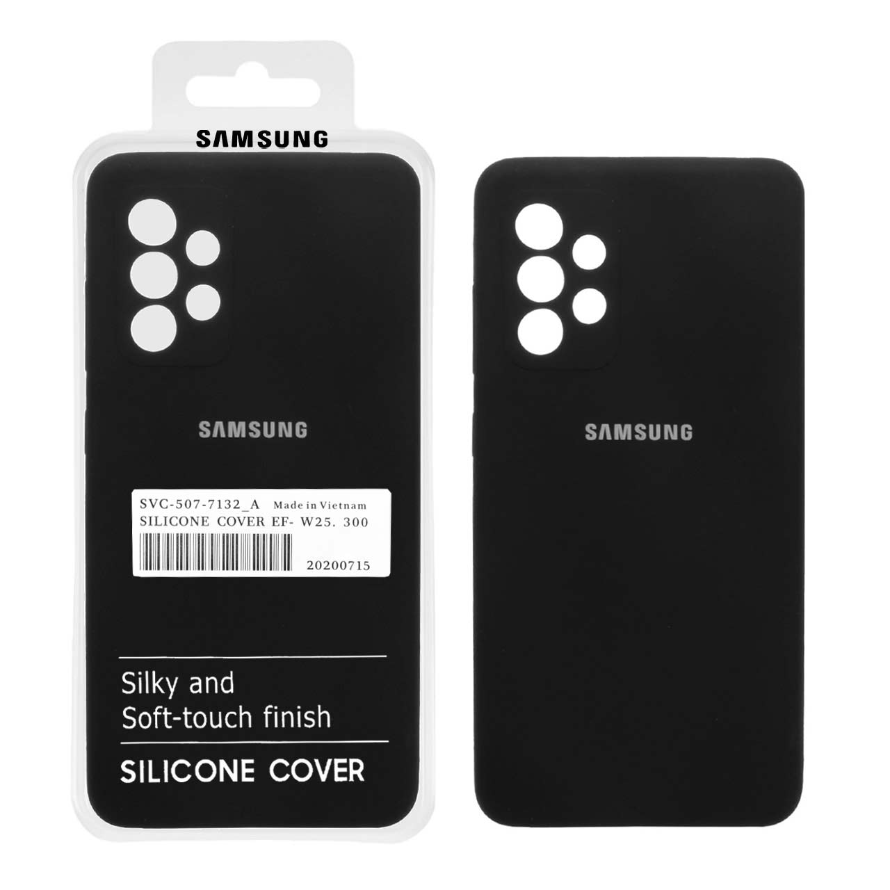 قاب سیلیکونی پاک کنی اورجینال درجه یک Samsung A33 - مشکی (پک دار)