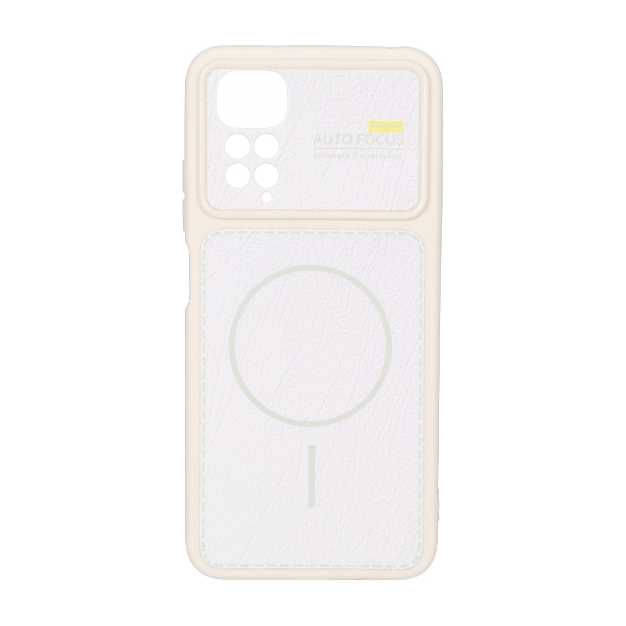 قاب طرح Auto Focus مستطیلی مگ سیف محافظ لنزدار مناسب برای شیائومی ردمی نوت 11 4G و ردمی نوت 11S کرم