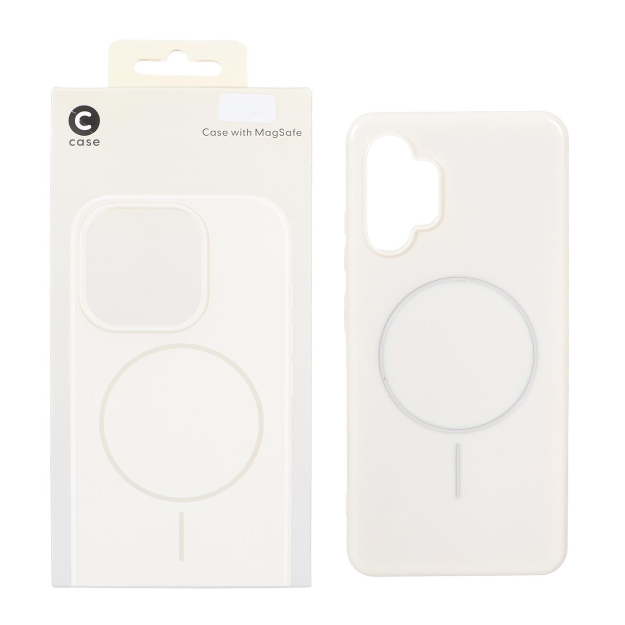 قاب C Case براق MagSafe داخل خز کرم مناسب برای سامسونگ گلکسی A32 4G