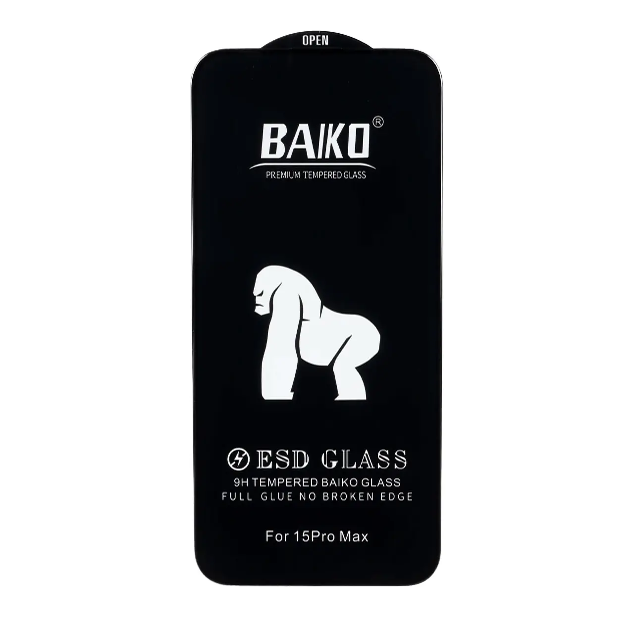 محافظ صفحه نمایش شیشه‌ای Anti Static - ESD Baiko مناسب برای آیفون 15 پرو مکس