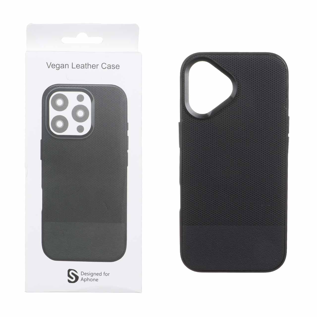 قاب اورجینال Vegan Leather Case چرمی دو تکه Apple iPhone 17 - مشکی