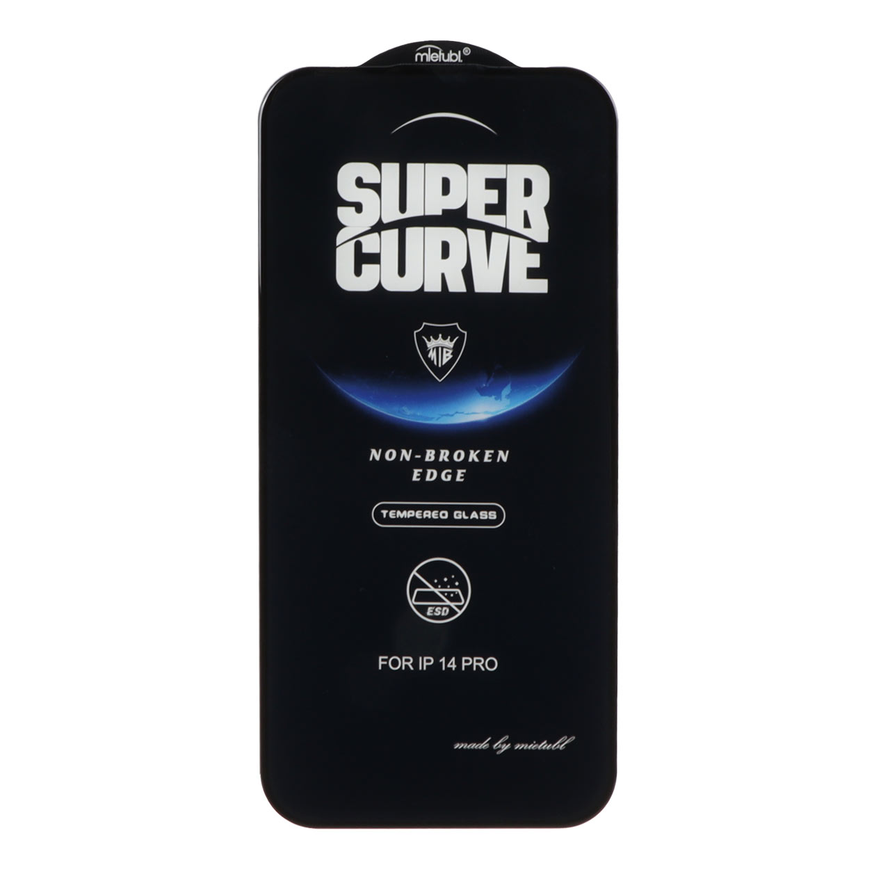 محافظ صفحه نمایش شیشه ای فول کاور Mietubl Super Curve ESD NTC مناسب برای آیفون 16، آیفون 15 و آیفون 14 پرو