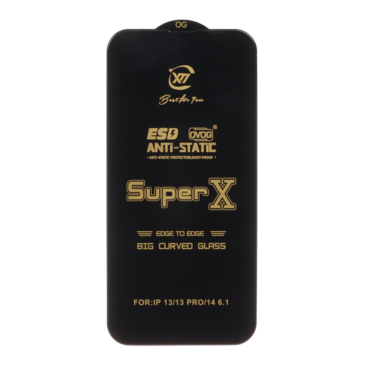 محافظ صفحه نمایش آنتی استاتیک فول کاور Super X مناسب برای آیفون 13، آیفون 13 پرو و آیفون 14