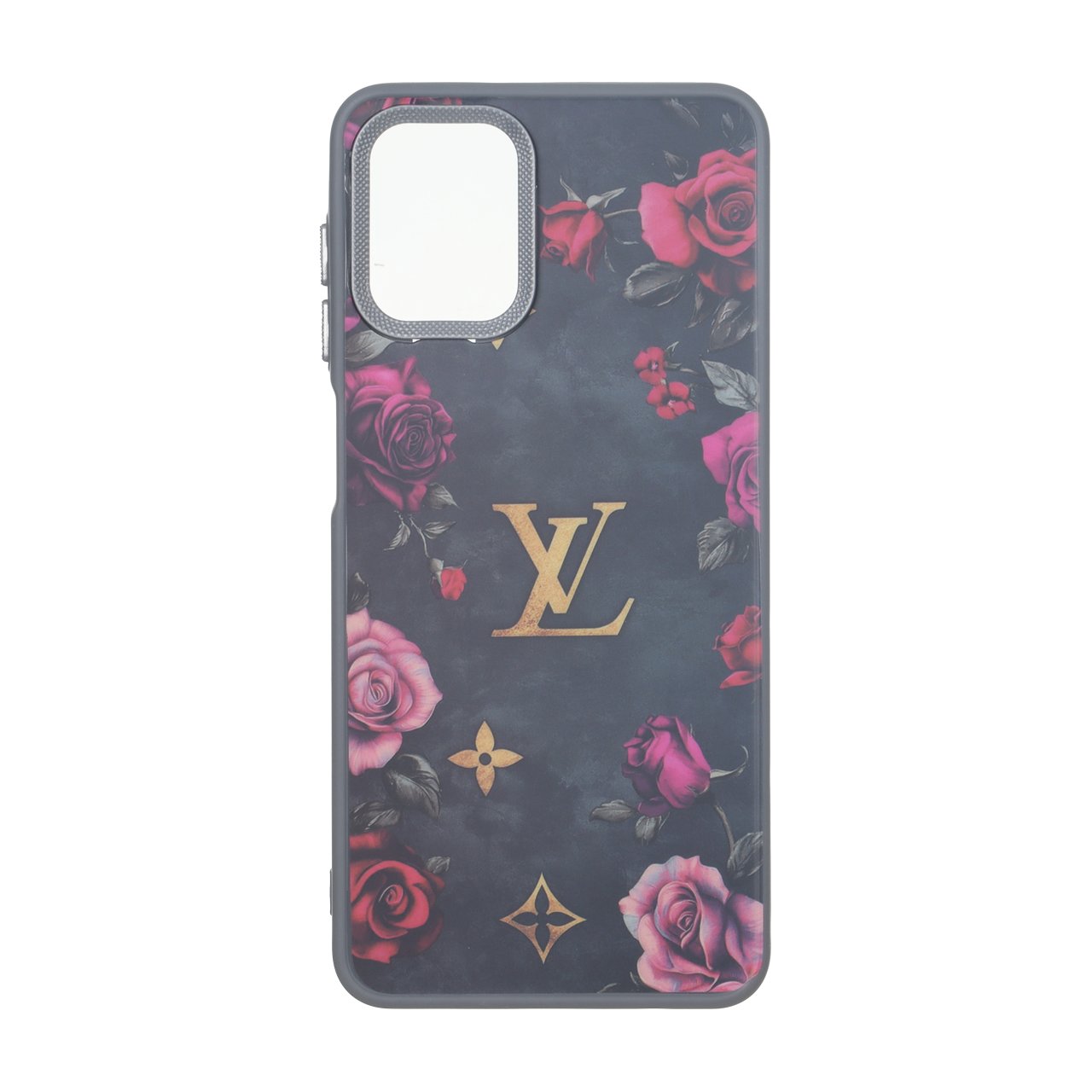 قاب طرح Louis Vuitton گل رز کربن مناسب برای سامسونگ گلکسی A12 و M12 و F12