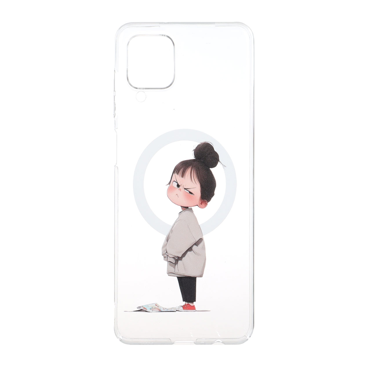 قاب طرح مگ سیف کریستالی Cute Girl مناسب برای سامسونگ گلکسی A12 / M12 / F12