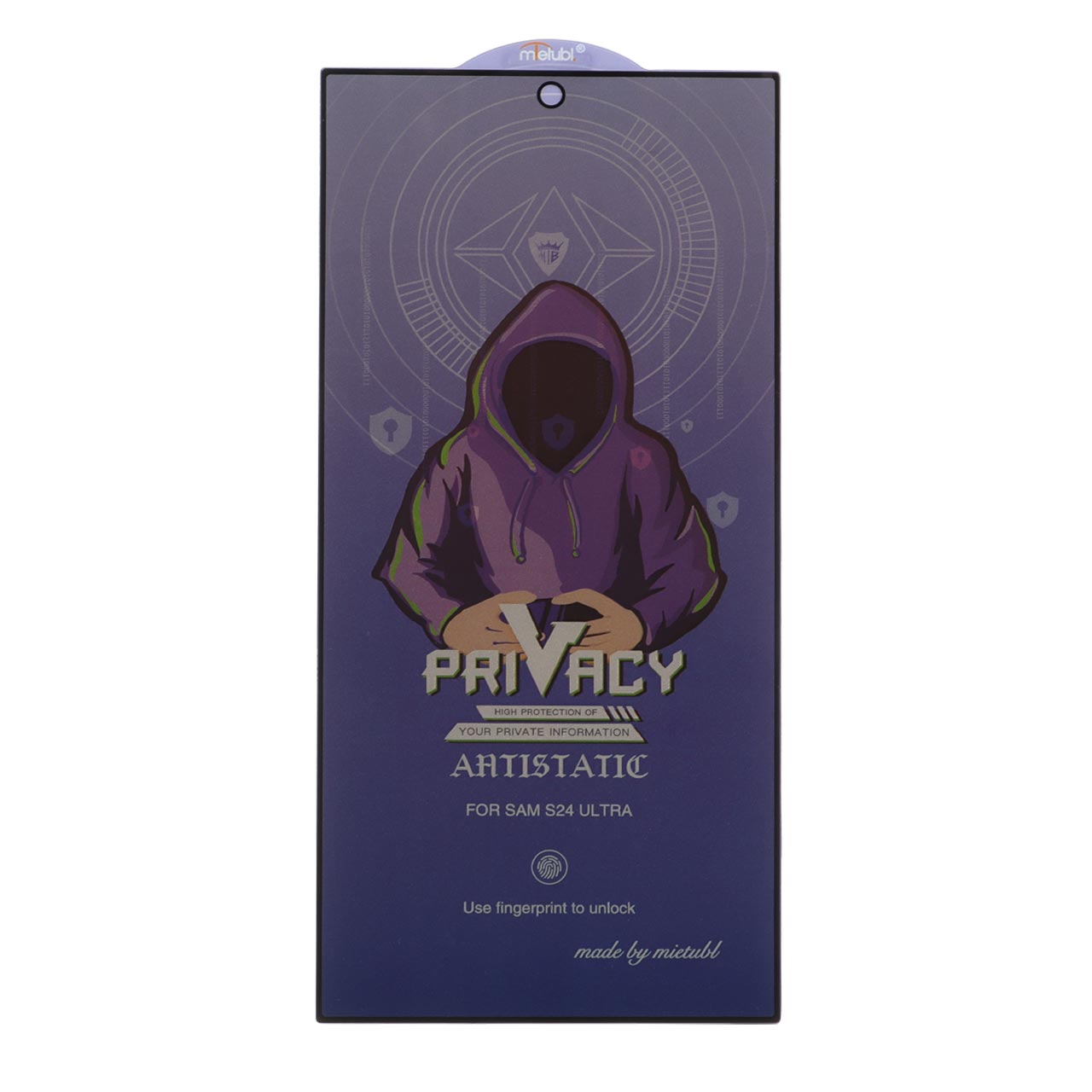 محافظ صفحه نمایش شیشه ای Full Cover Mietubl Anti Static Privacy مناسب برای سامسونگ گلکسی S24 Ultra
