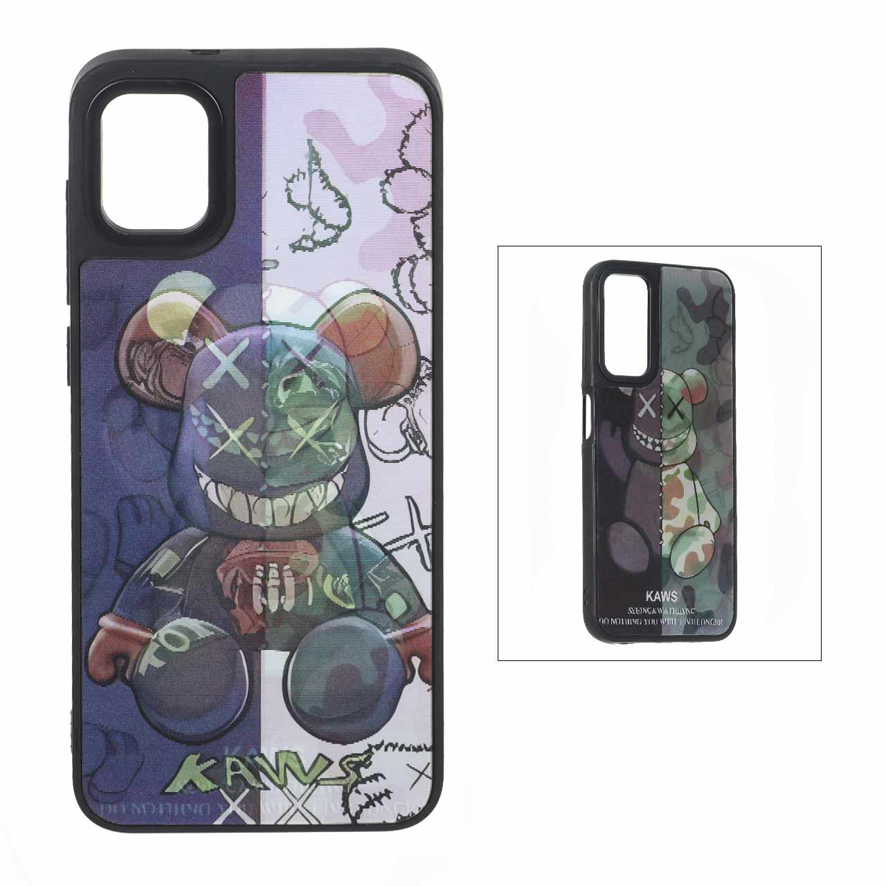 قاب طرح KAWS BAPE 3D هولوگرافیک مناسب برای سامسونگ گلکسی A04e، M04 و F04
