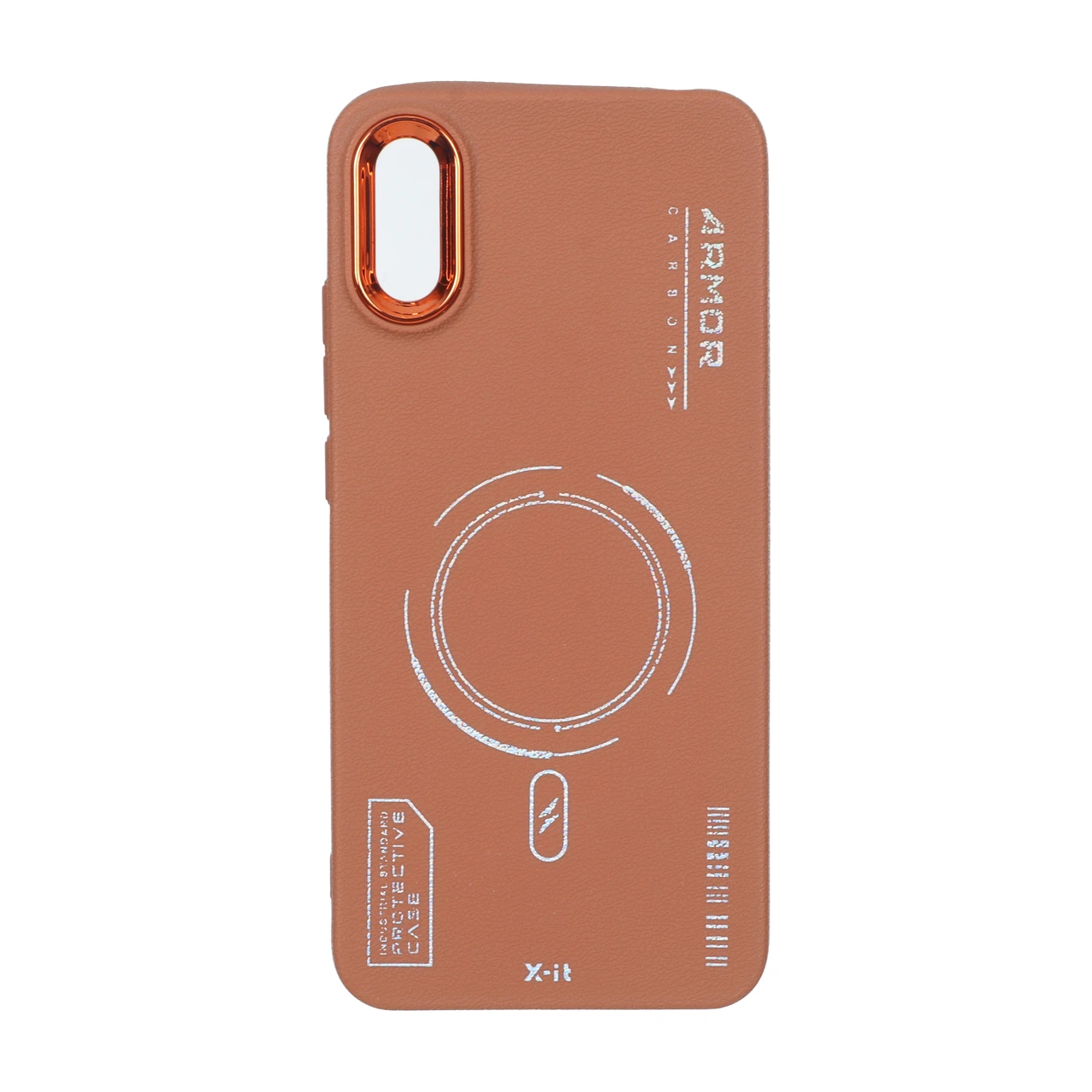 قاب Armor لنز متال Texture طرح مگ سیف مناسب برای شیائومی Redmi 9A / Redmi 9A Sport / Redmi 9AT