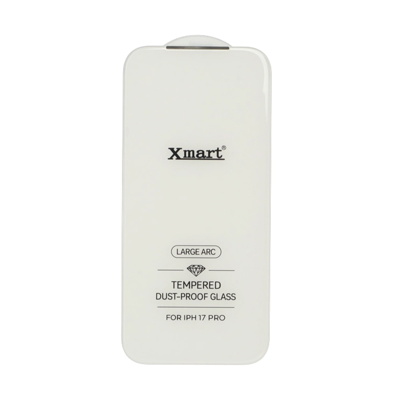 محافظ صفحه نمایش شیشه‌ای تمام چسب Xmart 3D Large Arc با توری ضد گرد و غبار مناسب آیفون 17 پرو
