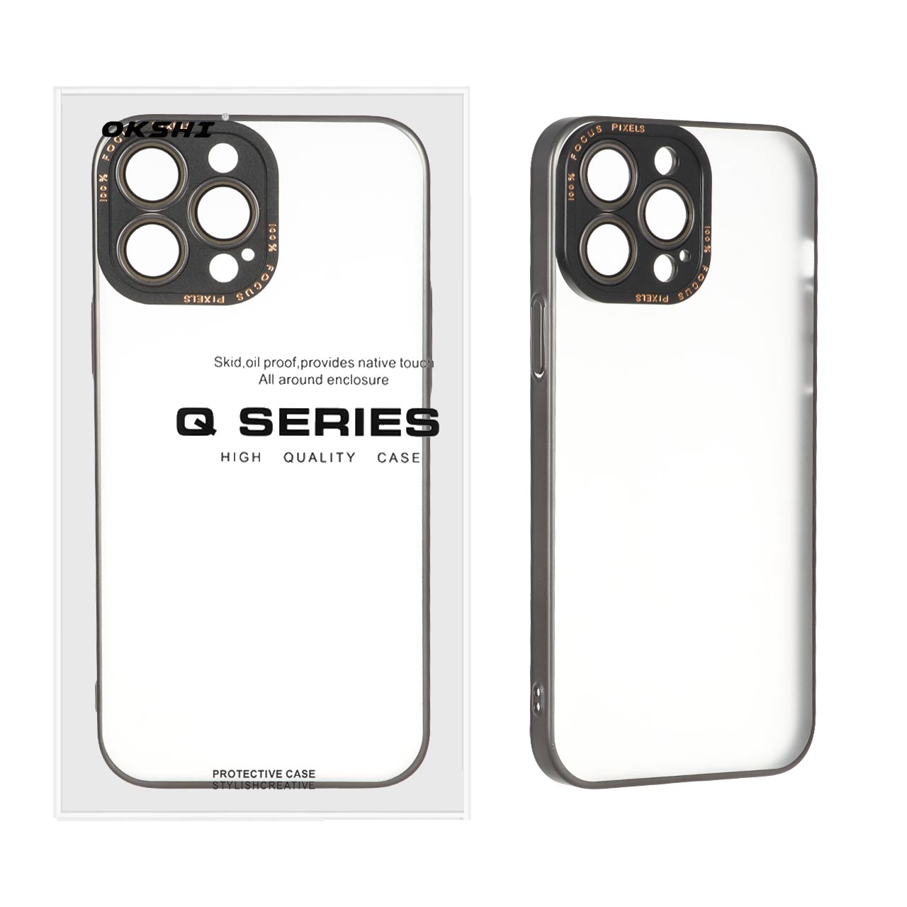 قاب Q Series مات Focus Pixels محافظ لنز گلس دار مناسب برای آیفون 13 پرو مکس