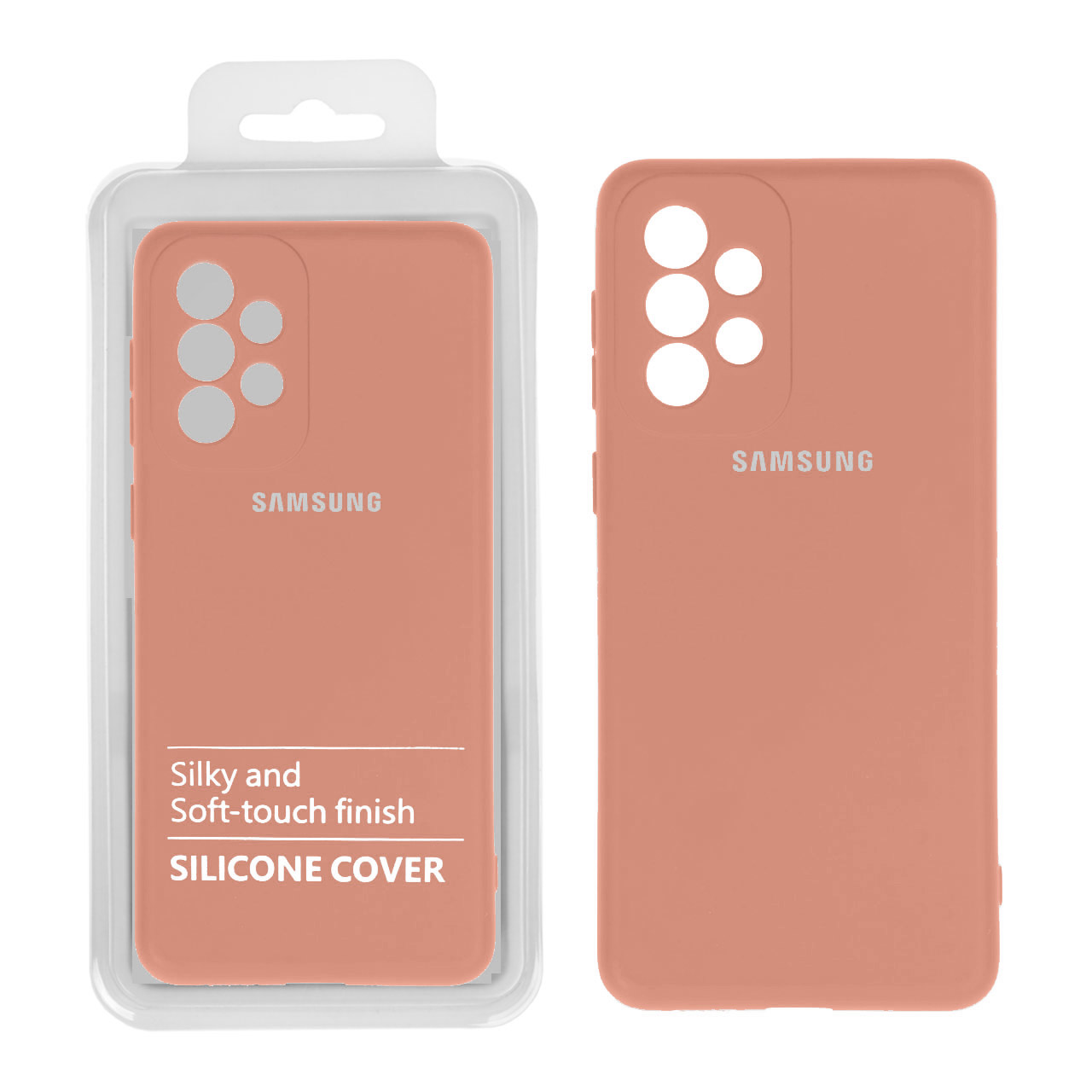 قاب نیو سیلیکون محافظ لنزدار RFF مدل Samsung A33 - 5G - حنایی (پک دار)