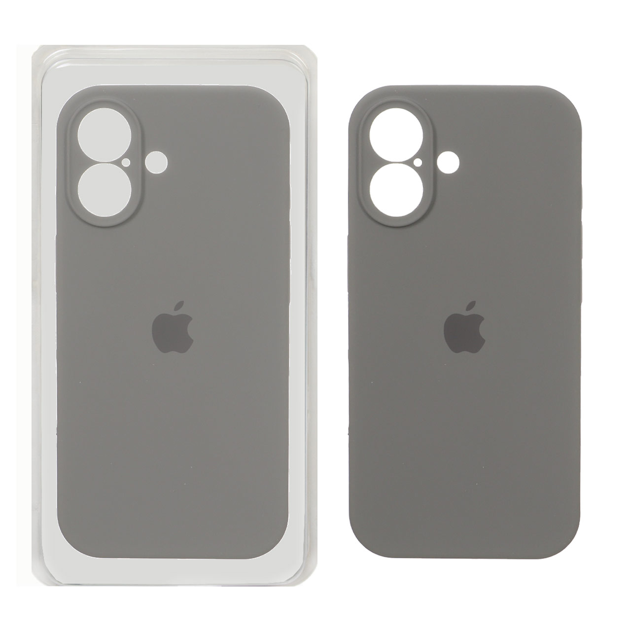 قاب سیلیکونی اورجینال محافظ لنزدار Apple iPhone 17 خاکستری