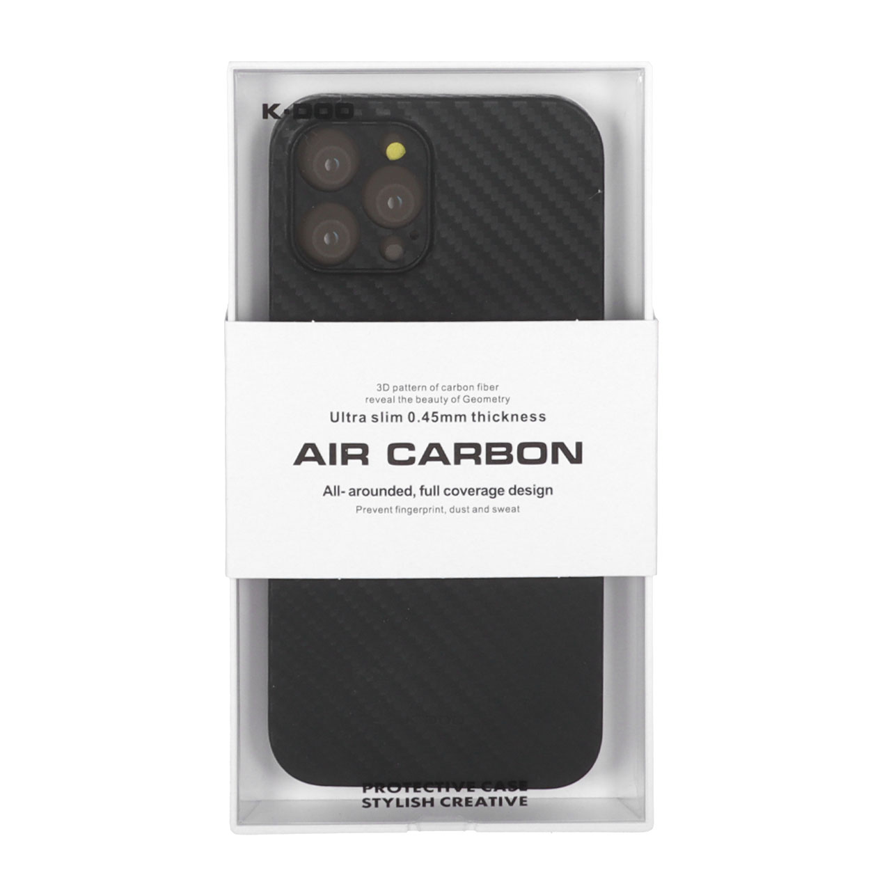 قاب محافظ لنزدار Apple iPhone 12 Pro Max Original KZDoo Air Carbon - مشکی