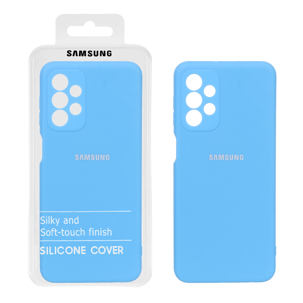 قاب نیو سیلیکون محافظ لنزدار RFF مدل Samsung Galaxy A23 - آبی (پک دار)